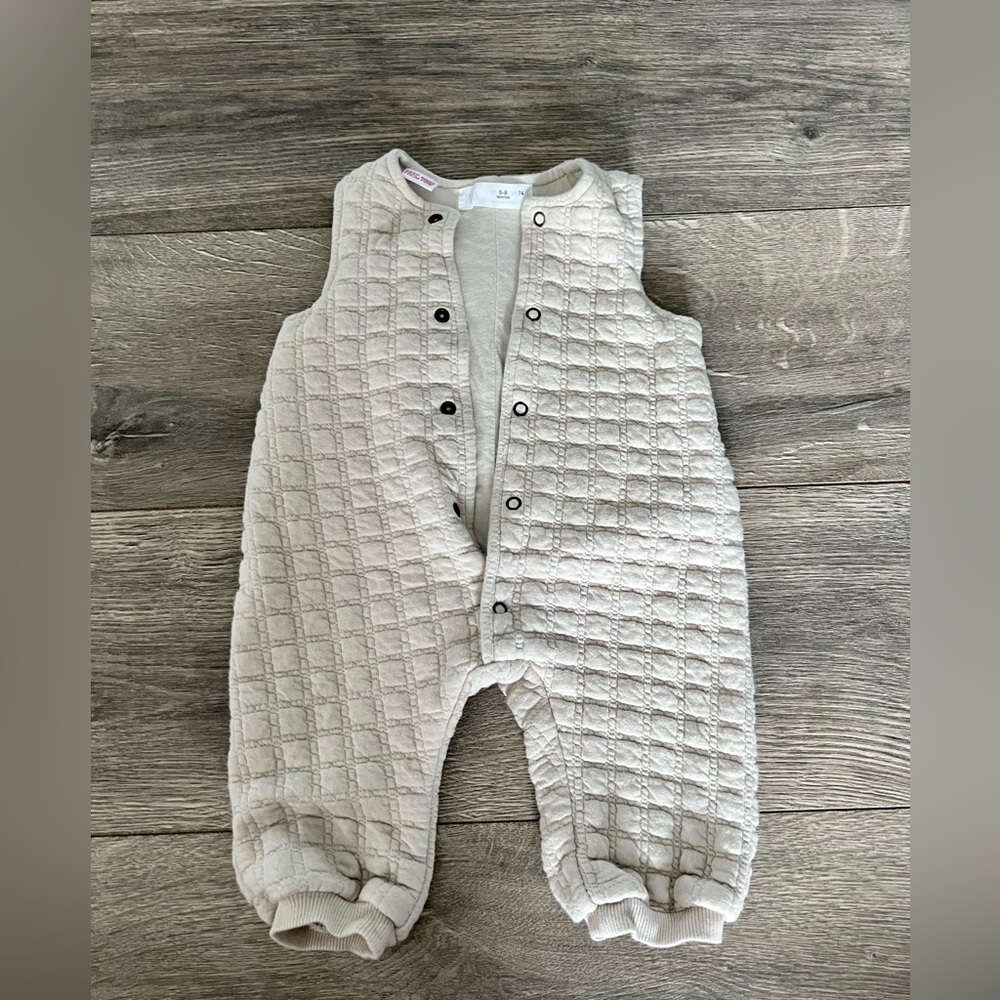 Zara Baby Quilted Overalls - Size 6-9 Months